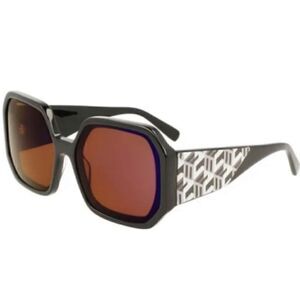 MCM NEW MCM 709S 002 Black Sunglasses With Anniversary Print On Temple